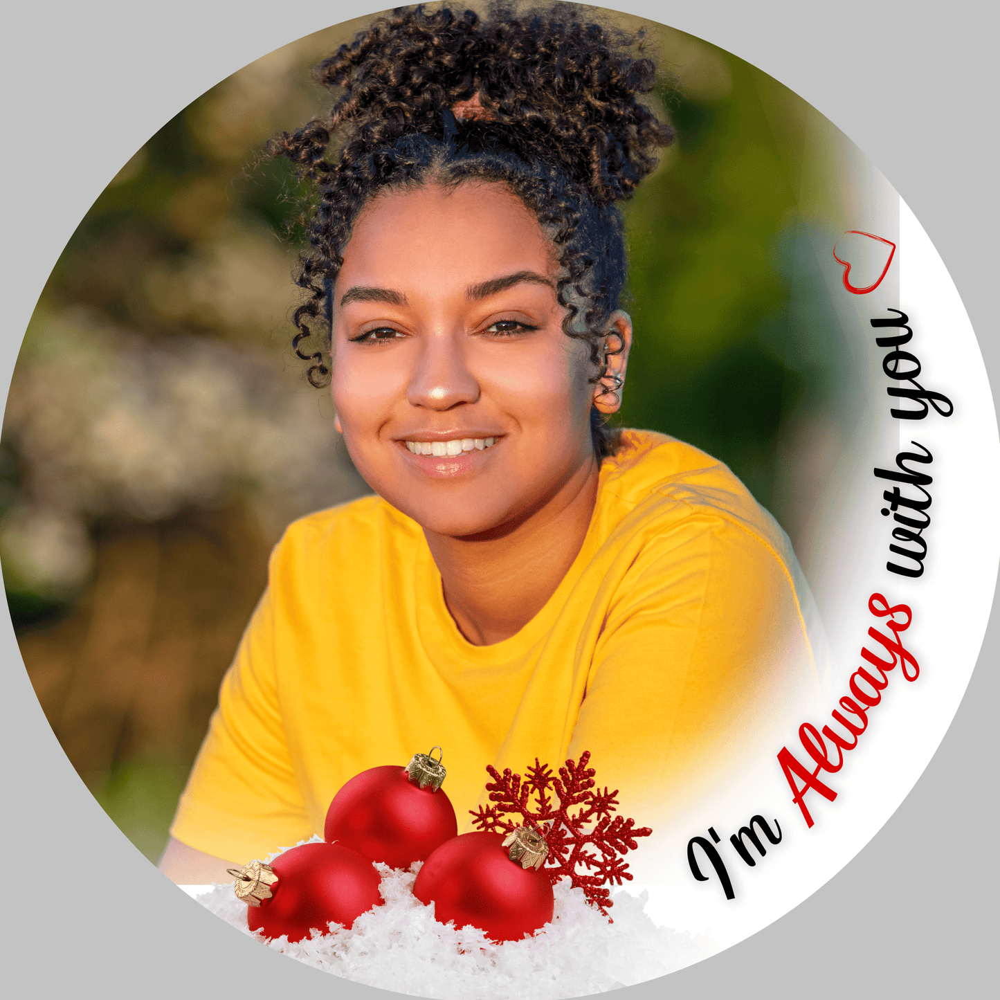 Always With You Red Crystal Memorial Ornament