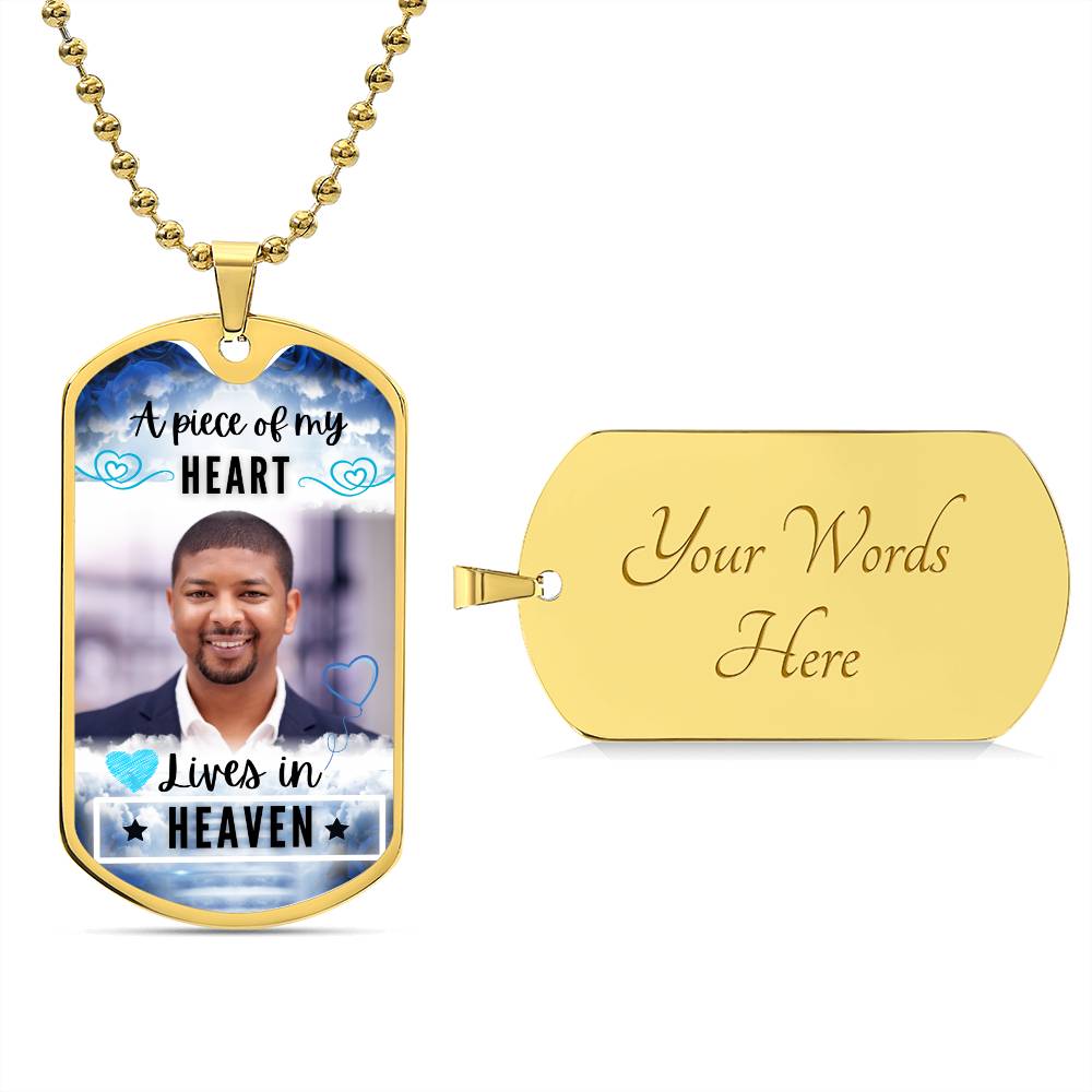Piece of my Heart Custom Dog-tag Necklace