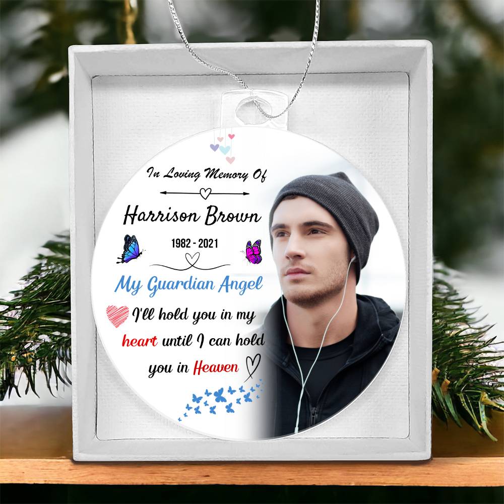 Guardian Angel Custom Photo Acrylic Ornament