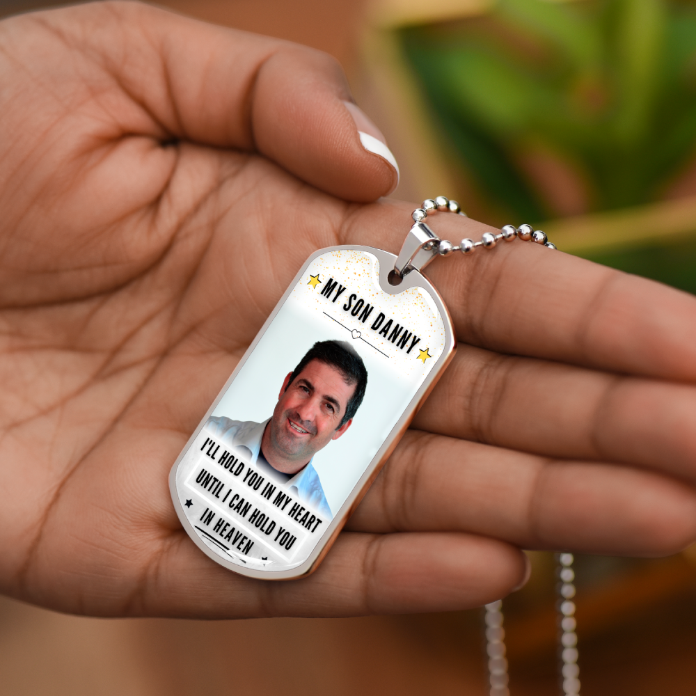 Hold You In Heaven Custom Dog-tag Photo Necklace