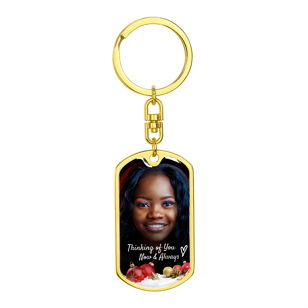 Thinking of You Photo Memorial Keychain - Resting Angels