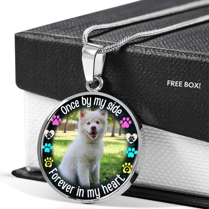 By-My-Side Pet Circle Memorial Necklace - Resting Angels