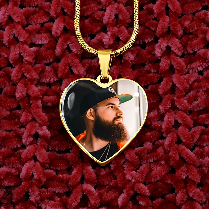 Photo Memorial Necklace with Message Card