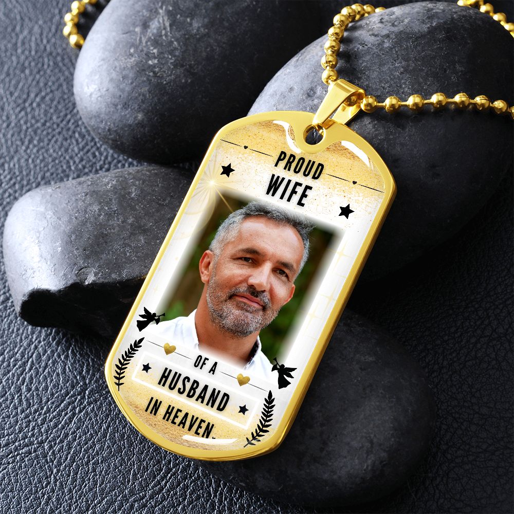 Proud In Heaven Dogtag Memorial Necklace