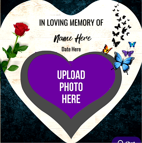 In Loving Memory Custom Heart Photo Necklace - Resting Angels