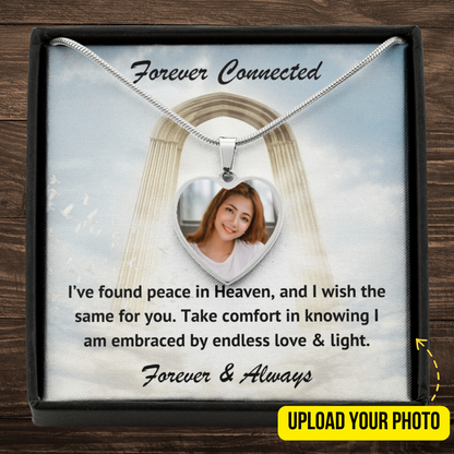 Take Comfort Custom Photo Heart Memorial Necklace