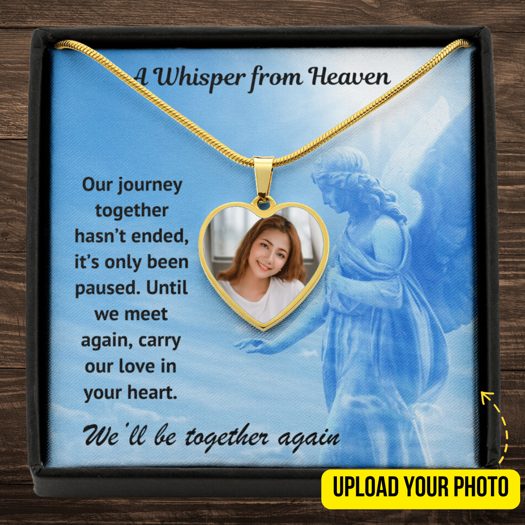 Carry Our Love Custom Photo Heart Memorial Necklace