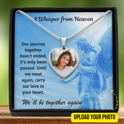 Carry Our Love Custom Photo Heart Memorial Necklace