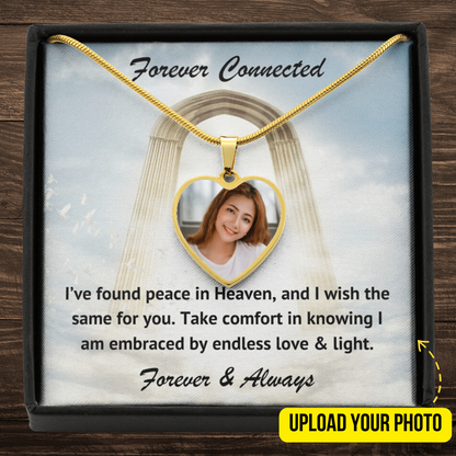 Take Comfort Custom Photo Heart Memorial Necklace