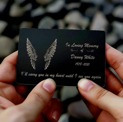 Loving Memory  Custom Engraved Wallet Card