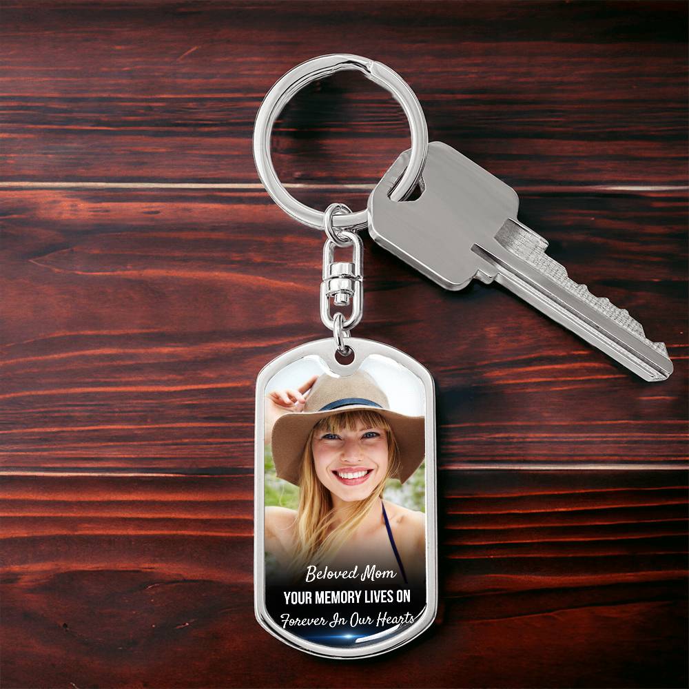 Memory Lives On Dog-tag Keychain