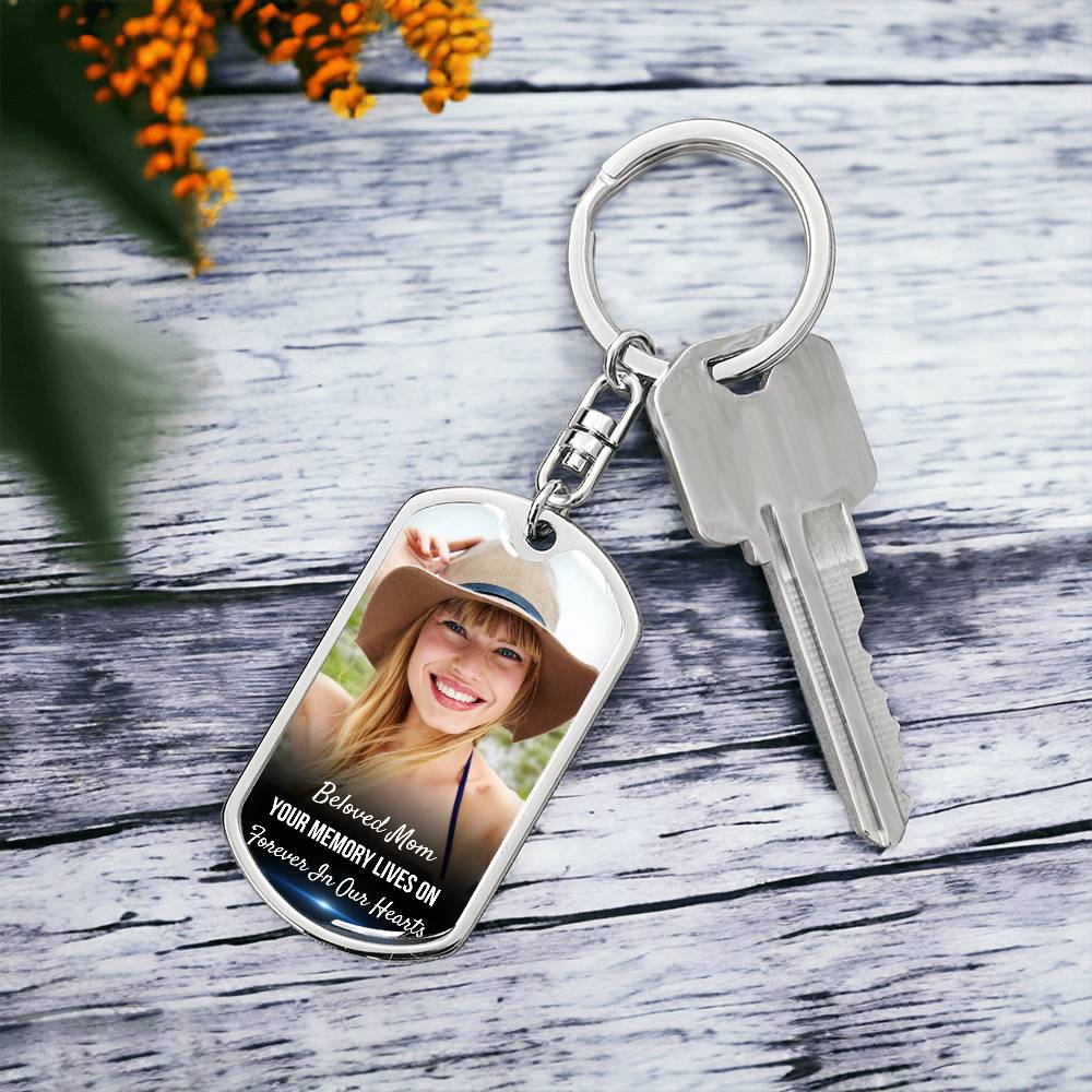 Memory Lives On Dog-tag Keychain