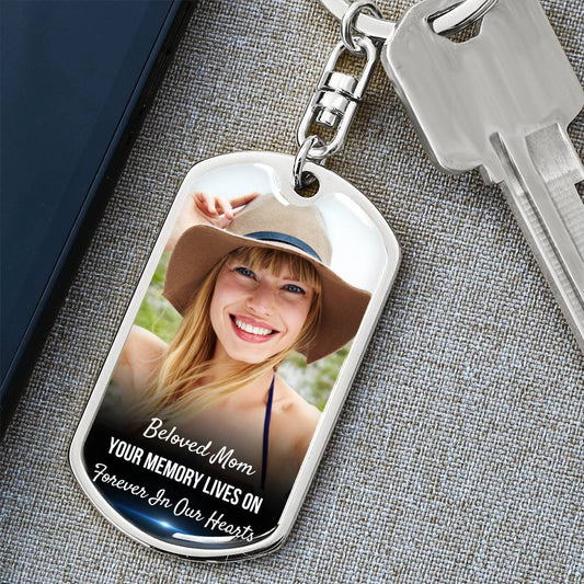 Memory Lives On Dog-tag Keychain