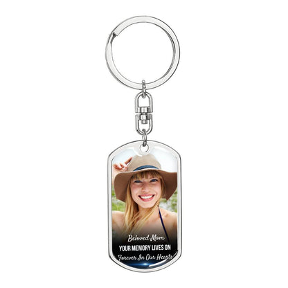 Memory Lives On Dog-tag Keychain