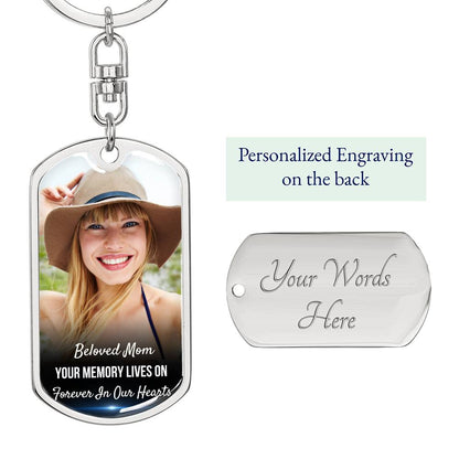 Memory Lives On Dog-tag Keychain