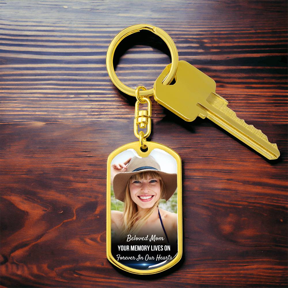 Memory Lives On Dog-tag Keychain