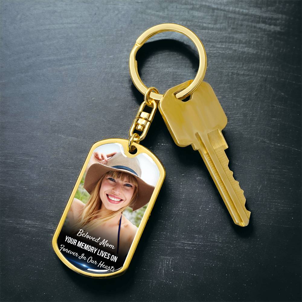 Memory Lives On Dog-tag Keychain