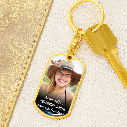 Memory Lives On Dog-tag Keychain