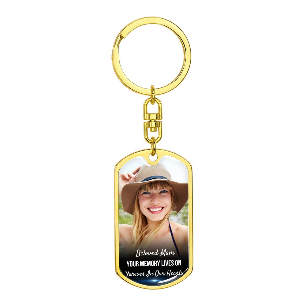 Memory Lives On Dog-tag Keychain