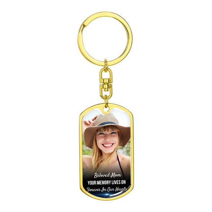 Memory Lives On Dog-tag Keychain