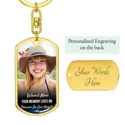 Memory Lives On Dog-tag Keychain