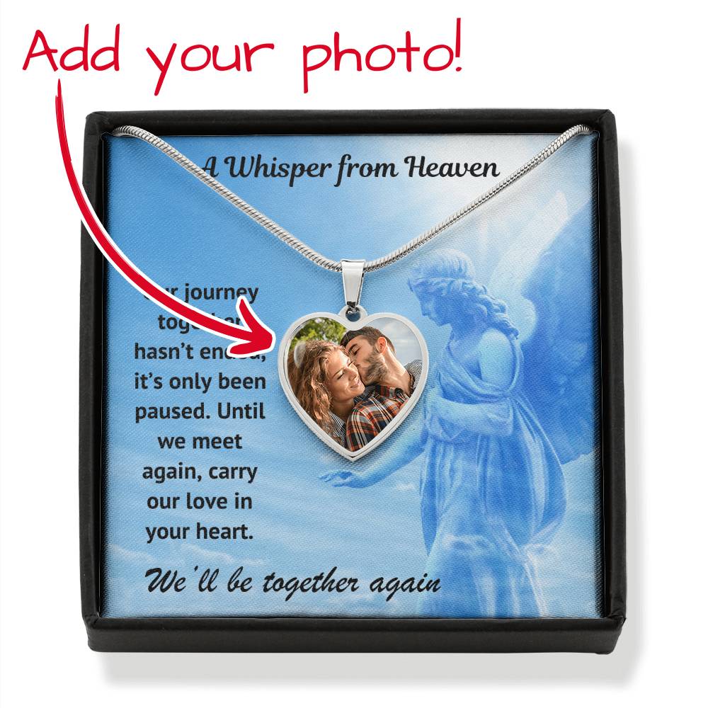 Carry Our Love Custom Photo Heart Memorial Necklace