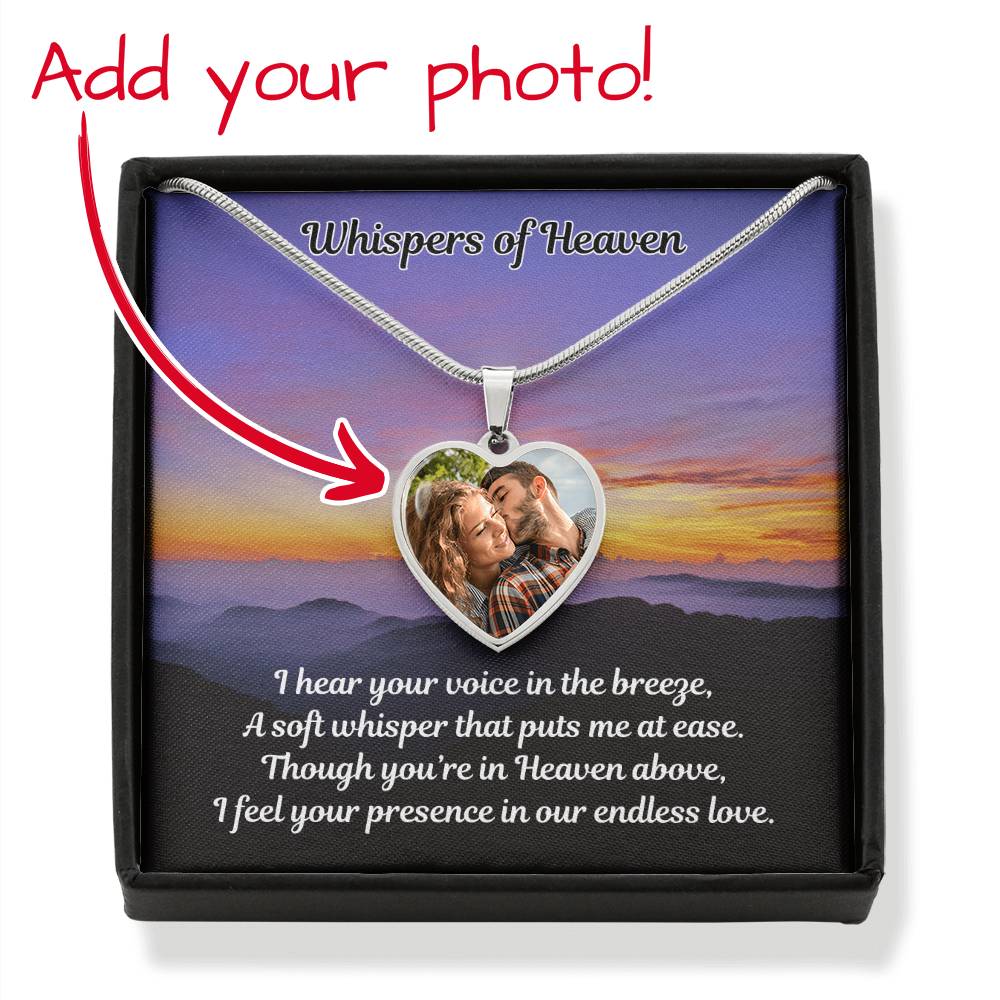 Endless Love Custom Photo Heart Memorial Necklace