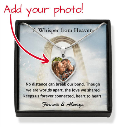 Forever Connected Custom Photo Heart Memorial Necklace