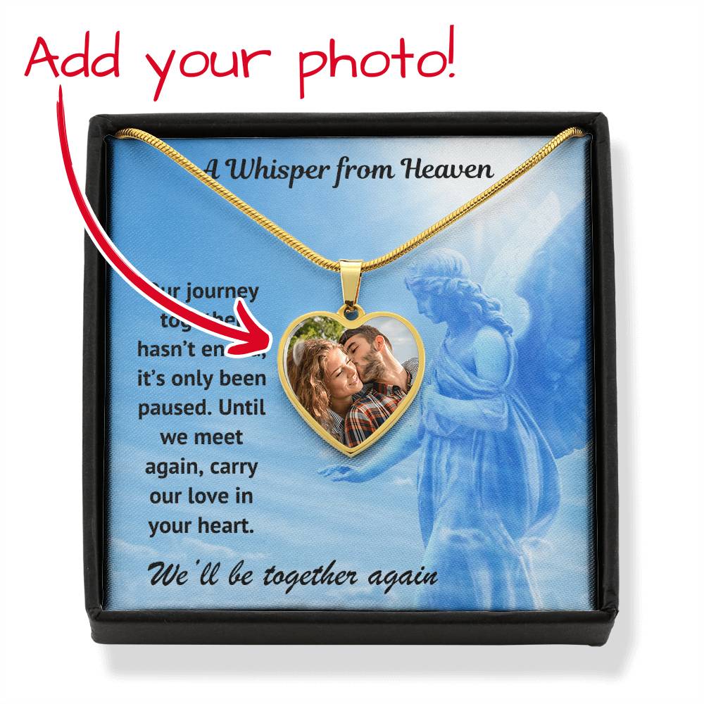 Carry Our Love Custom Photo Heart Memorial Necklace