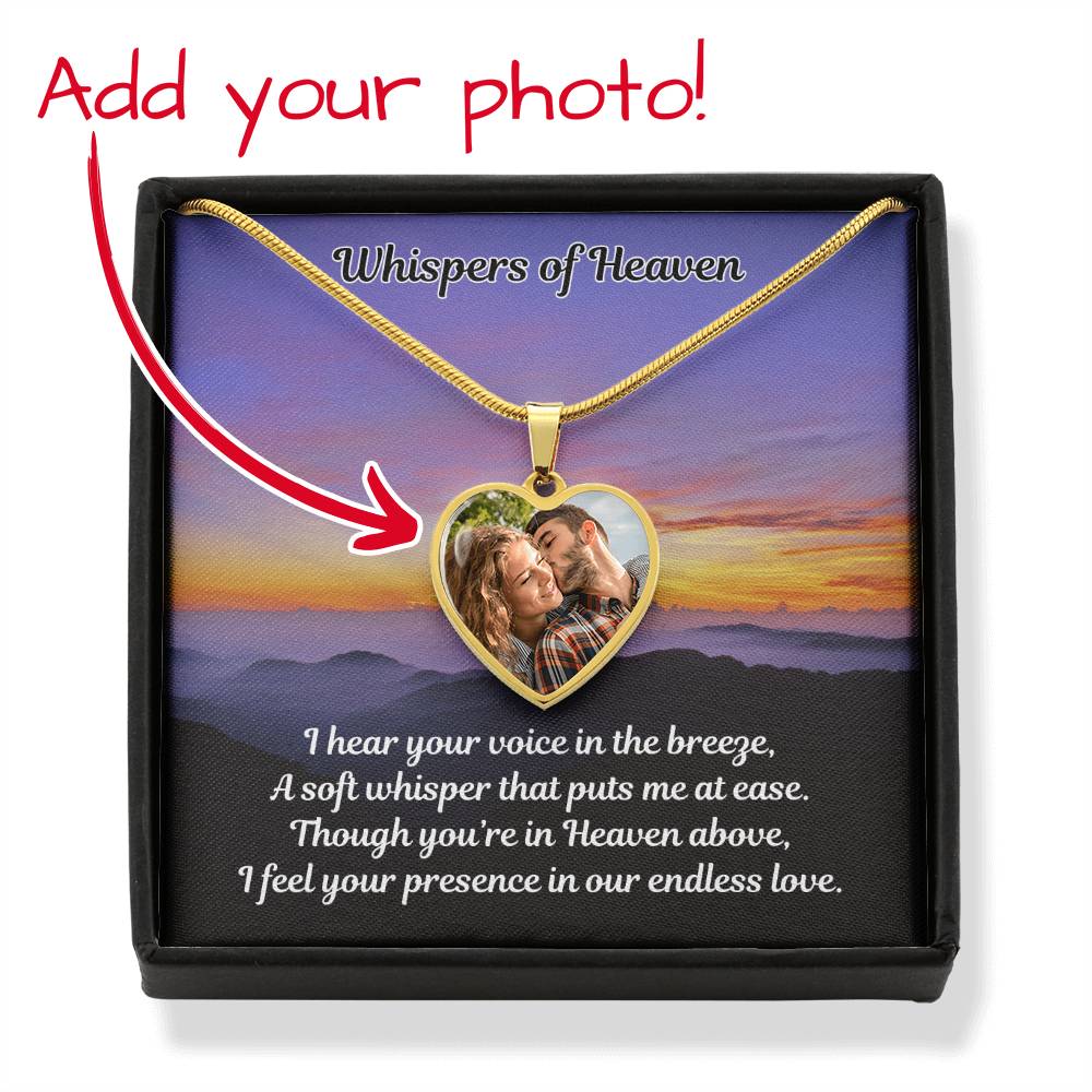 Endless Love Custom Photo Heart Memorial Necklace