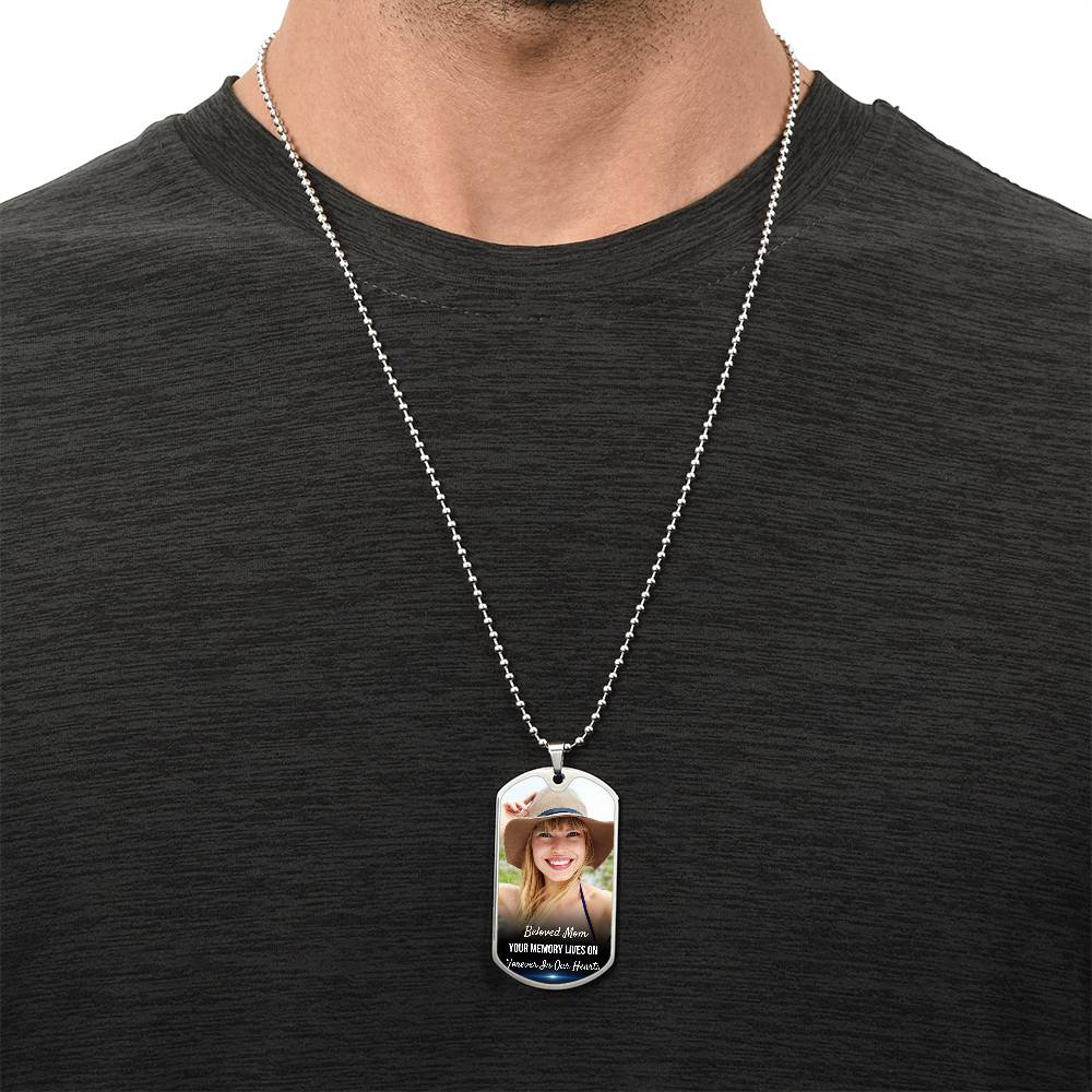 Memory Lives On Custom Name Dog-tag Necklace