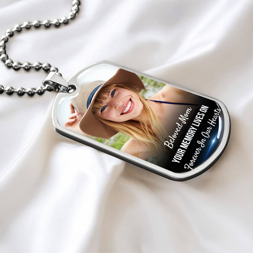 Memory Lives On Custom Name Dog-tag Necklace