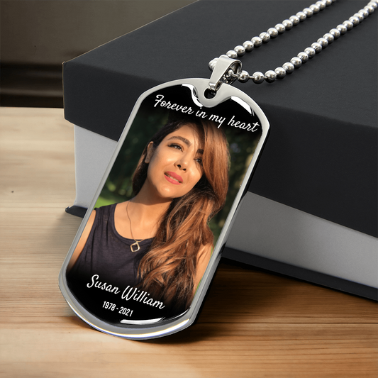 Custom Name Dog-tag  Memorial Necklace Gift