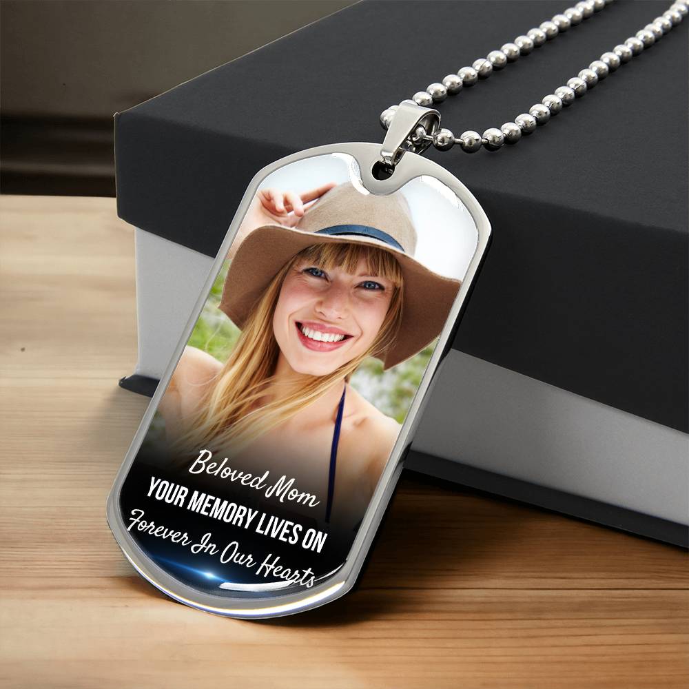 Memory Lives On Custom Name Dog-tag Necklace