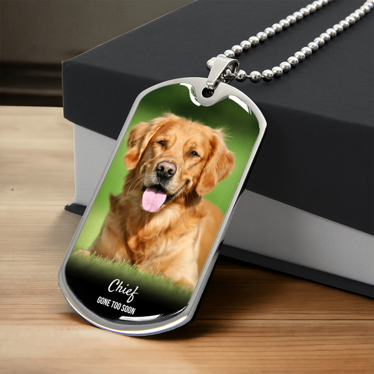 Unbroken Bond Pet Memorial Dog-Tag Necklace
