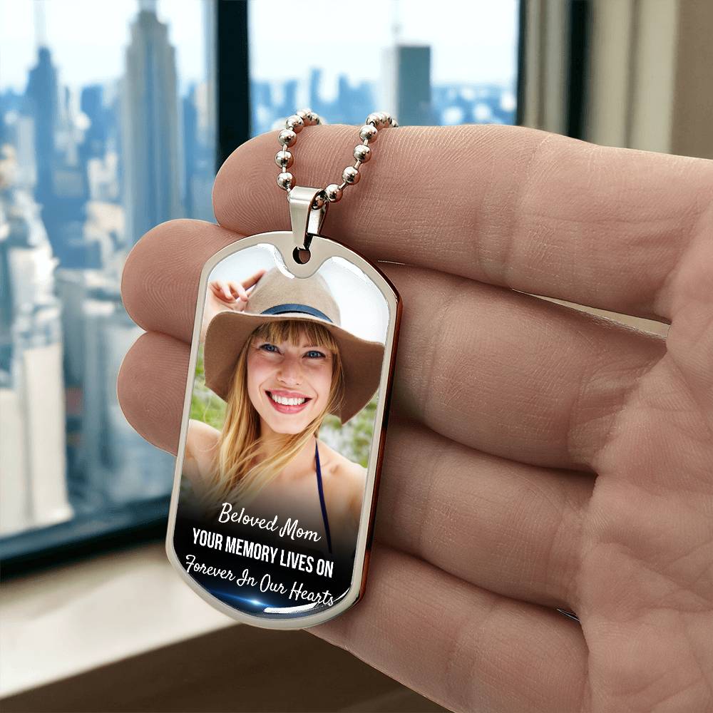 Memory Lives On Custom Name Dog-tag Necklace