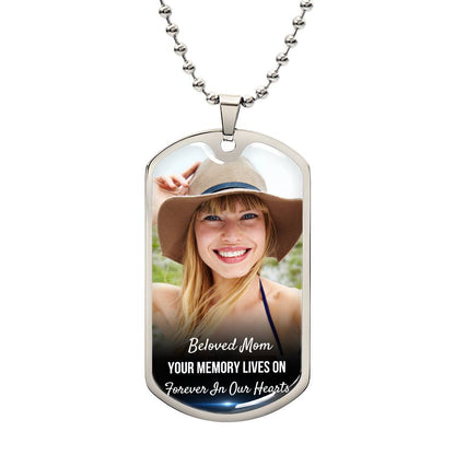 Memory Lives On Custom Name Dog-tag Necklace