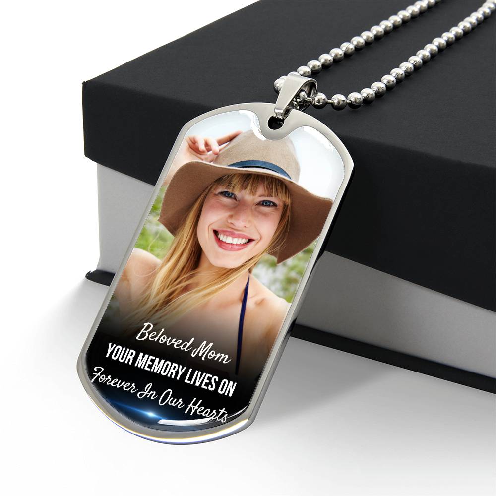 Memory Lives On Custom Name Dog-tag Necklace