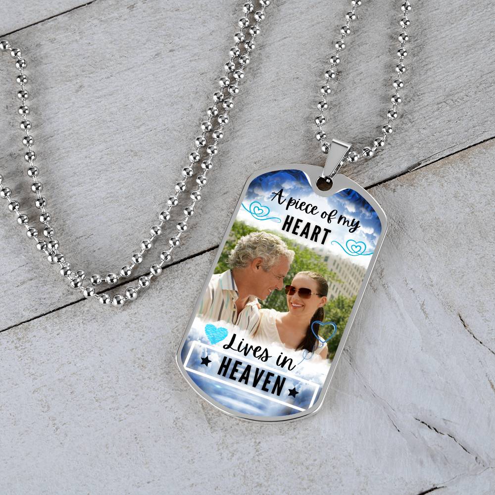 Piece of my Heart Custom Dog-tag Necklace