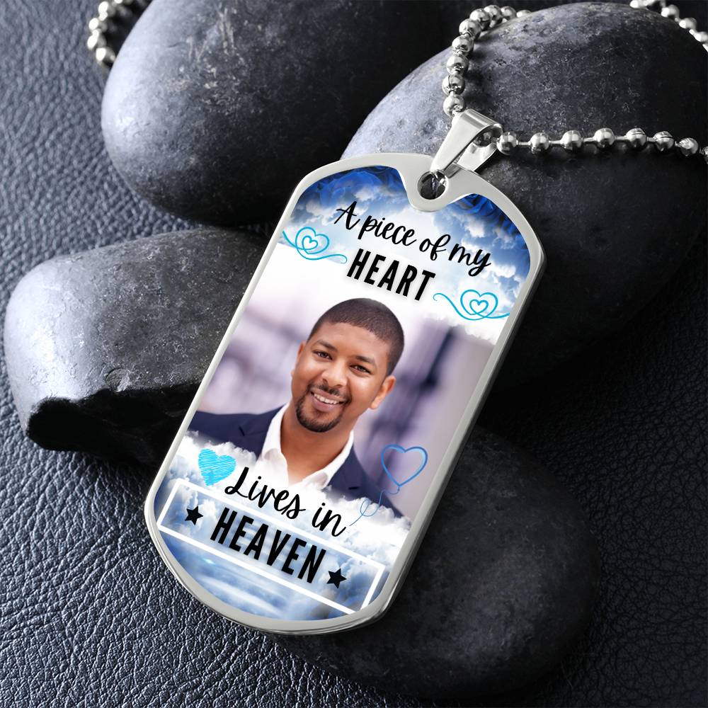 Piece of my Heart Custom Dog-tag Necklace