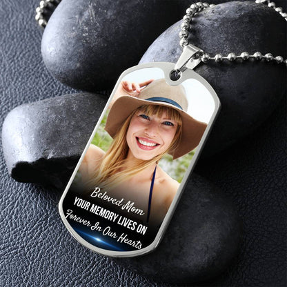 Memory Lives On Custom Name Dog-tag Necklace