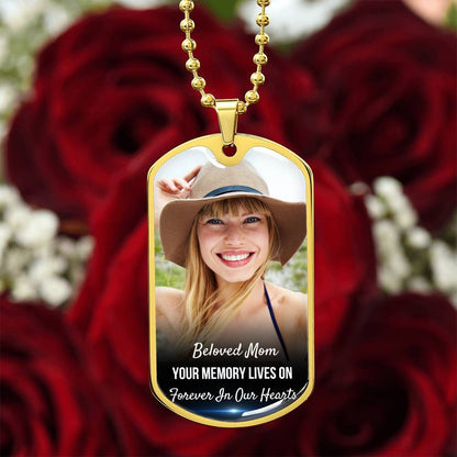 Memory Lives On Custom Name Dog-tag Necklace