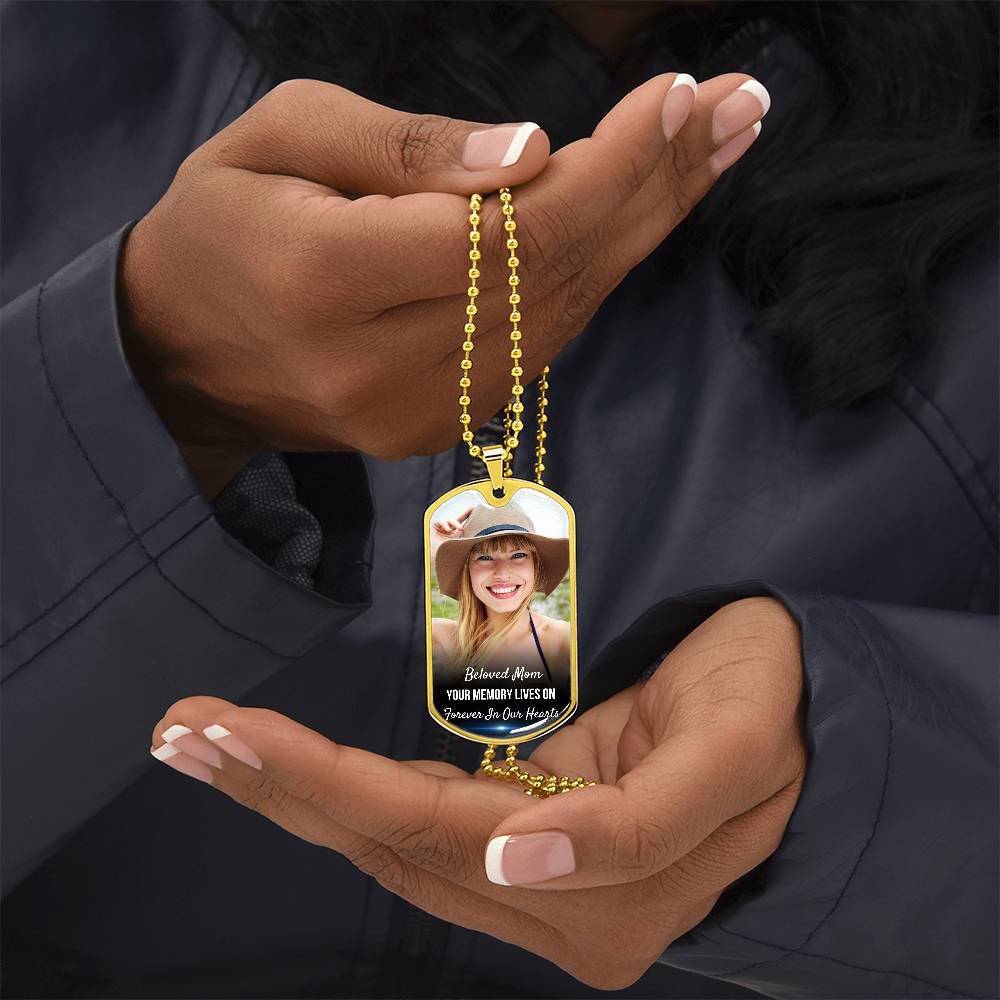 Memory Lives On Custom Name Dog-tag Necklace