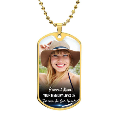 Memory Lives On Custom Name Dog-tag Necklace