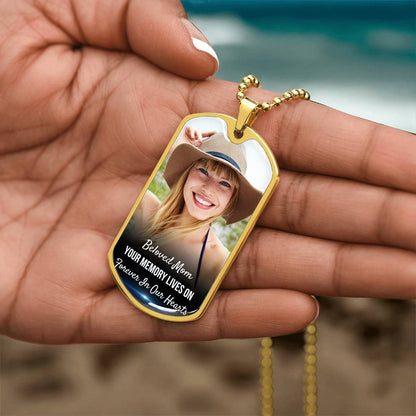 Memory Lives On Custom Name Dog-tag Necklace