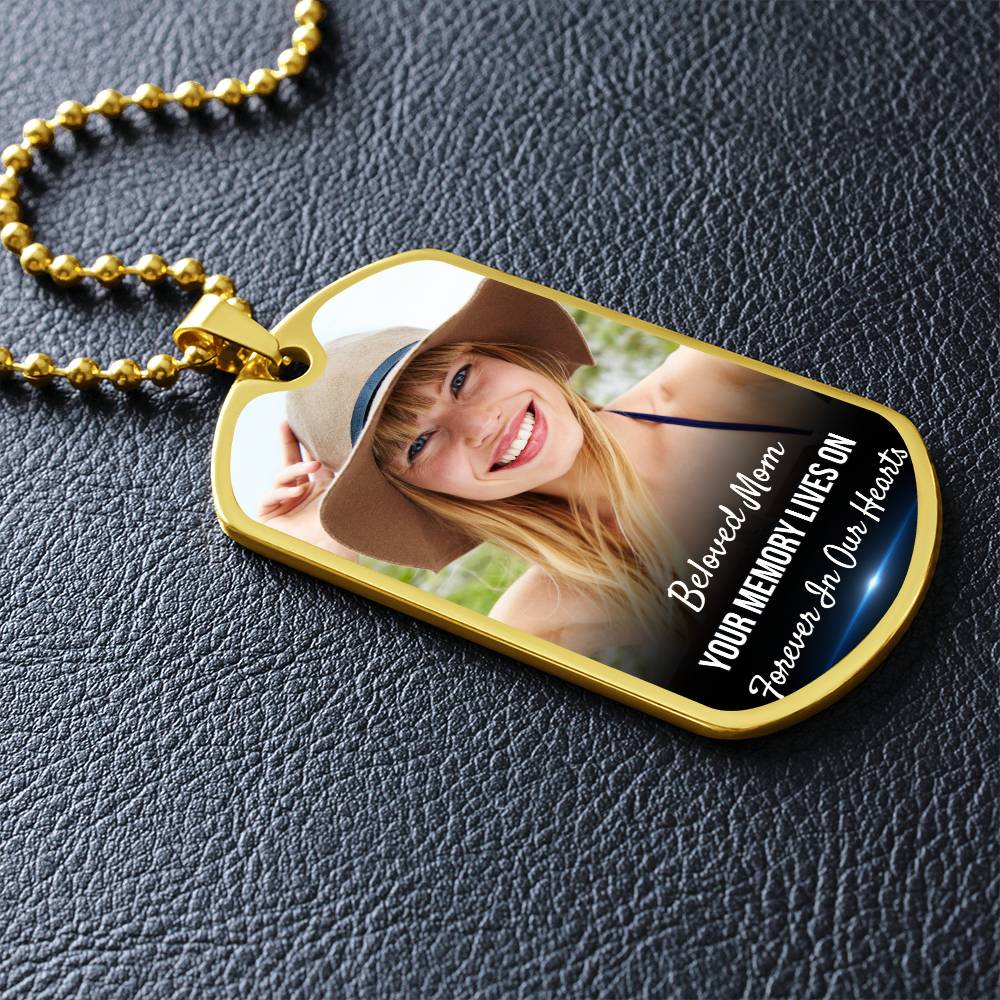 Memory Lives On Custom Name Dog-tag Necklace