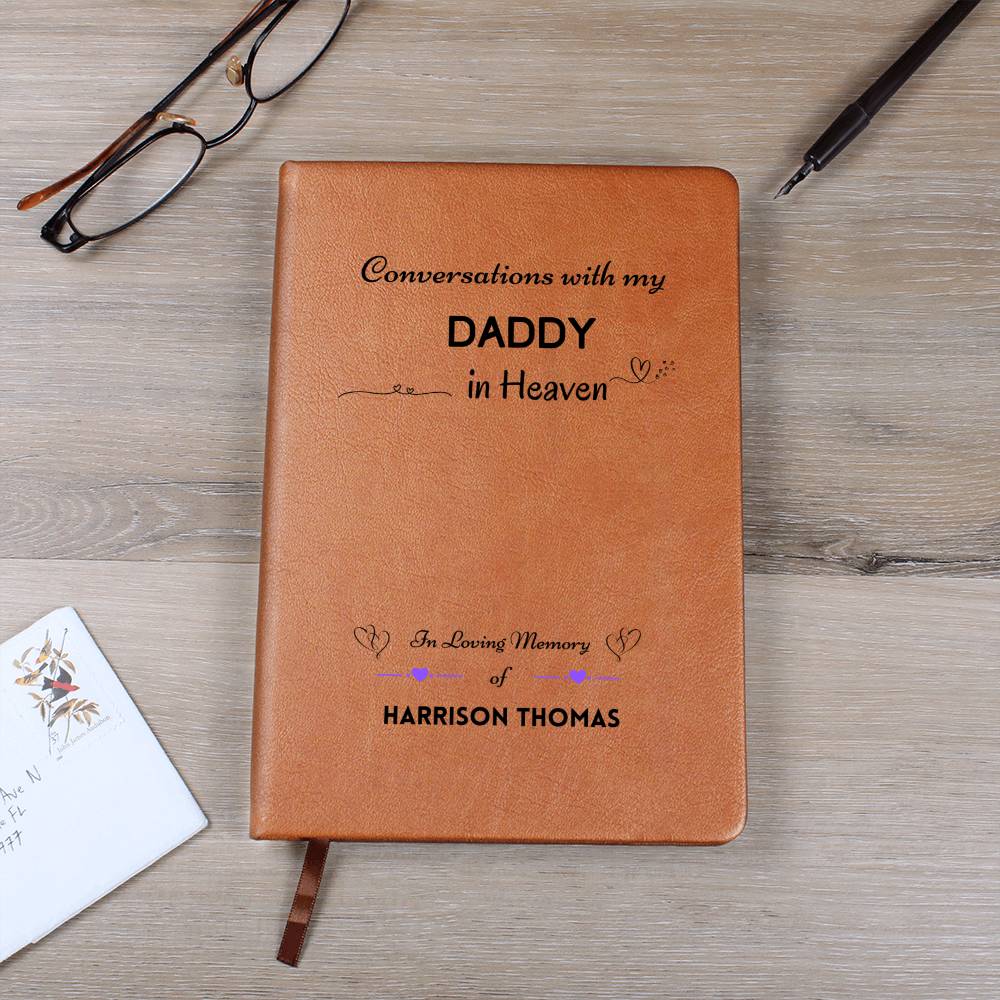 Conversations With My Daddy Leather Memorial Journal