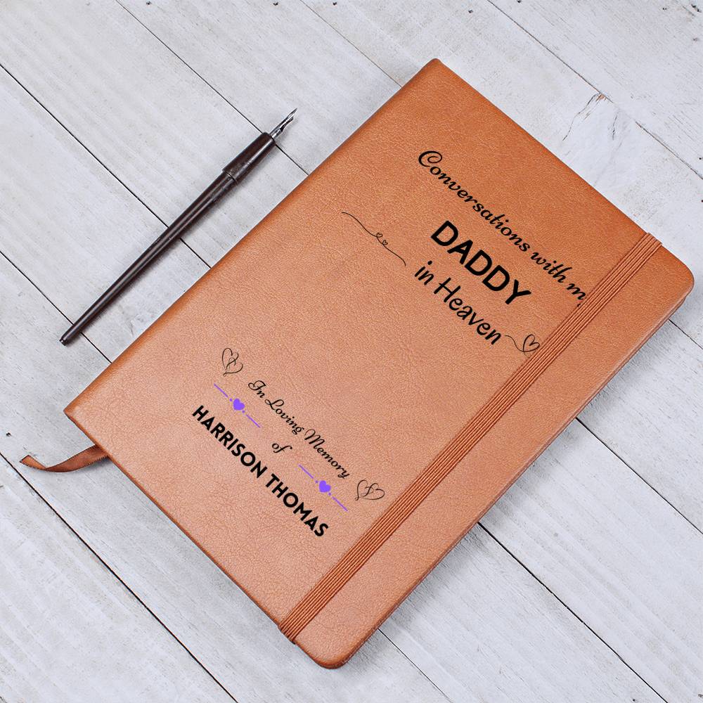 Conversations With My Daddy Leather Memorial Journal
