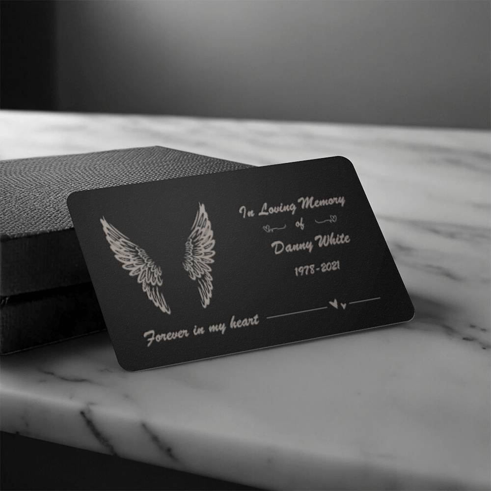 Forever Wings Custom Engraved Wallet Card