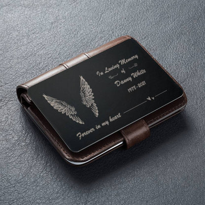 Forever Wings Custom Engraved Wallet Card